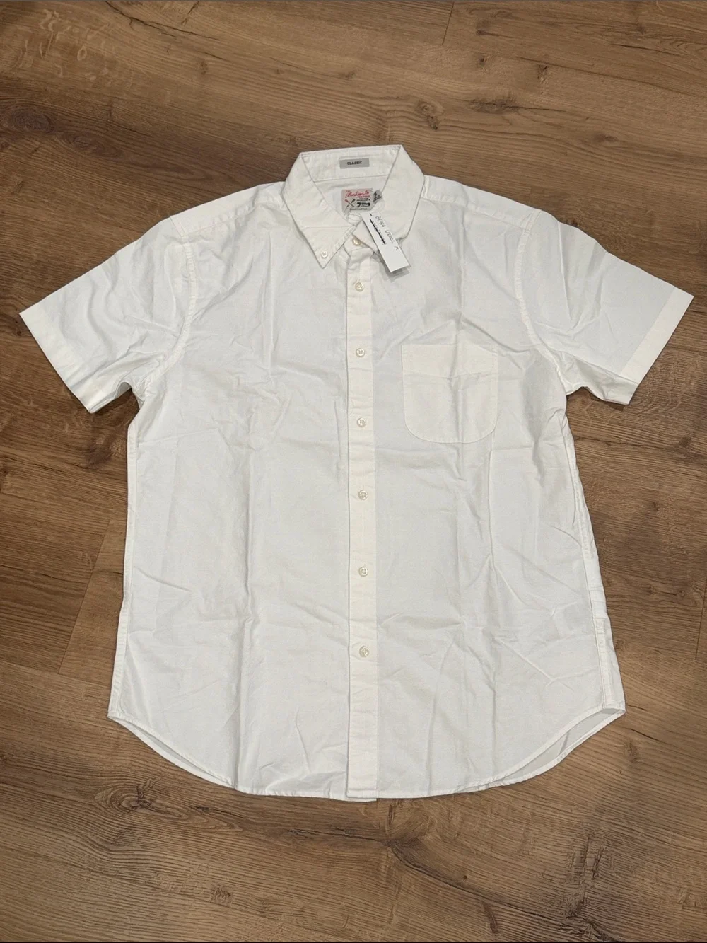 J Crew Classic Short-sleeve Broken-in Organic Cotton Oxford Shirt
